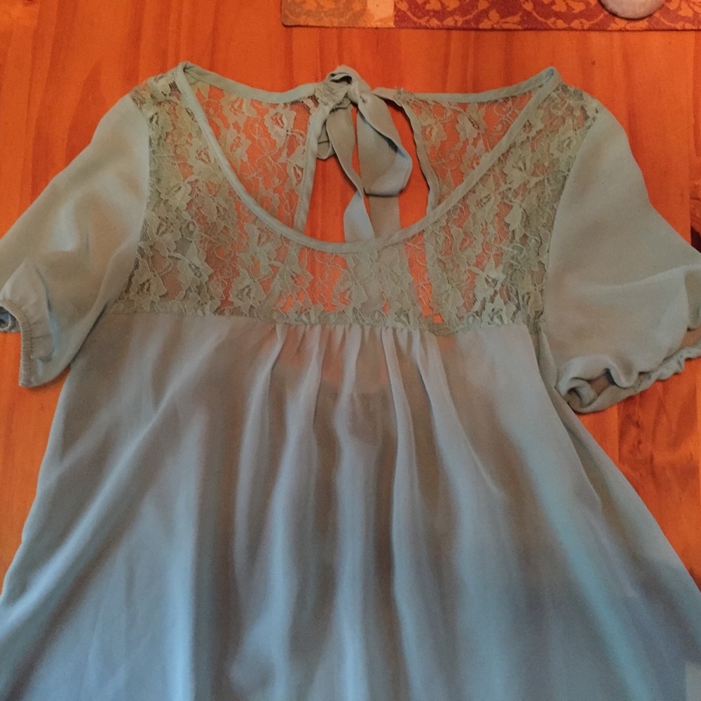 Rue 21 blouse, mint green, M - Picture 2 of 4